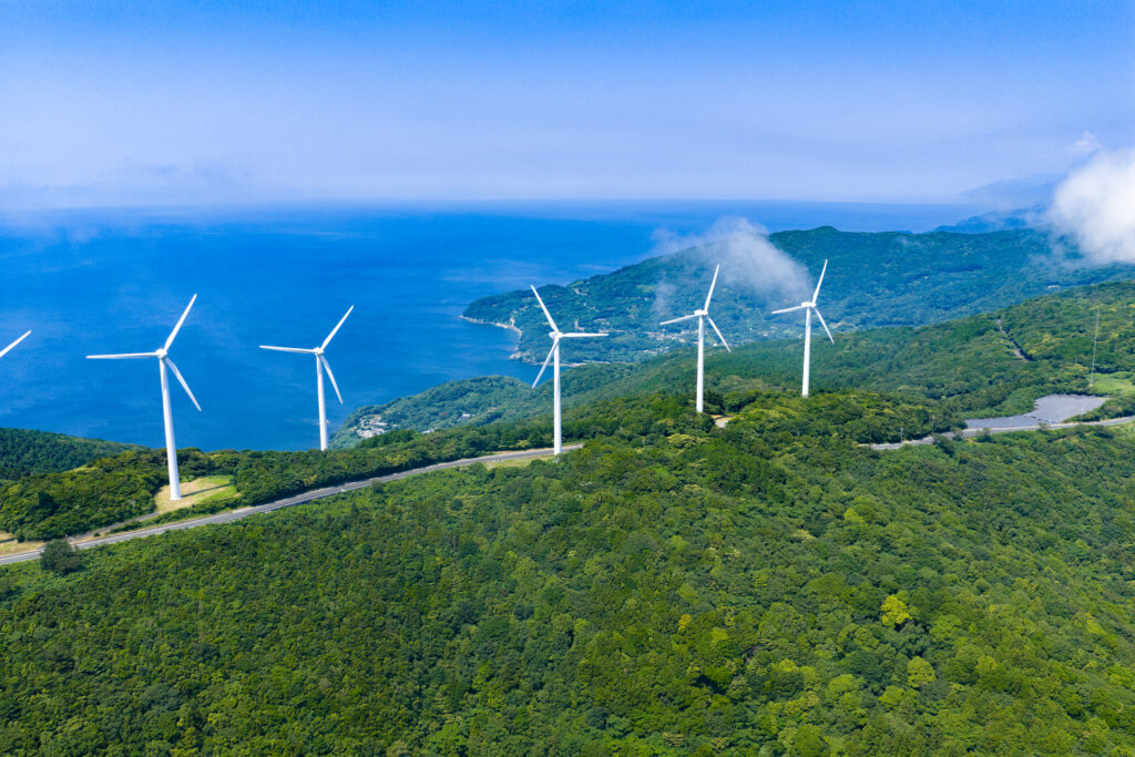 愛媛県伊方町佐田岬の風力発電